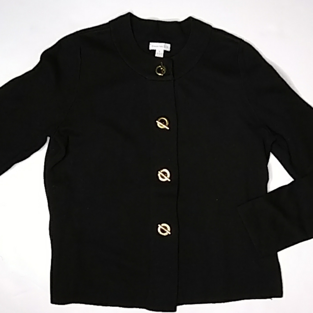 Charter Club Gold Toggle Fastened Cardigan